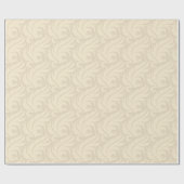Papier Cadeau Doux motif beige floral (Plat)