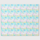 Papier Cadeau Doux pastel onederland aquarelle 1er anniversaire (Plat)