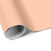 Papier Cadeau Doux Pêche Couleur Unie (Coin rond)