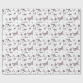 Papier Cadeau Doux Petit Critter Délicieux Rose et blanc (Plat)