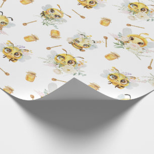 Papier Cadeau Doux pour l'abeille UNE abeille bourdon 1er annive