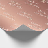 Papier Cadeau Doux Seizième Rose Gold Déchets d'anniversaire (Coin)