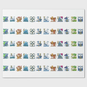 Papier Cadeau Douze jours de Noël