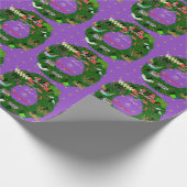 Papier Cadeau Douze Jours de Noël avec arrière - plan de coeur (Coin)