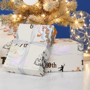 Papier Cadeau Douze jours de papier d'enveloppement de Noël