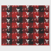 Papier Cadeau Dove Blanche Avec Ornament De Joie (Plat)