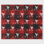 Papier Cadeau Dove De Noël Avec Joie Sur Plaid (Plat)