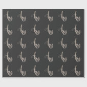 Papier Cadeau Dove Elegant Monogramme Initiale A  (Plat)