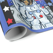 PAPIER CADEAU DOXIE ASTRONAUTE (Coin rond)