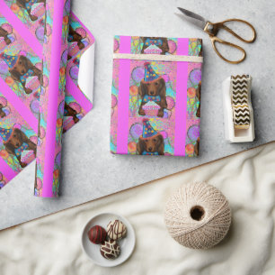 PAPIER CADEAU DOXIE ROUX AUX CHEVEUX LONGS