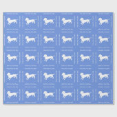 Papier Cadeau Doxies bleus faits sur commande d'anniversaire de (Plat)