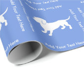 Papier Cadeau Doxies bleus faits sur commande d'anniversaire de (Coin rond)