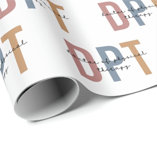 Papier Cadeau DPT Docteur en physiothérapie (Coin rond)