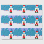 Papier Cadeau dr santa claus covid masque de noël (Plat)