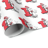 Papier Cadeau Dr. Seuss - Caractères | ANNIVERSAIRE DE ENFANT (Coin rond)