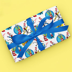 Papier Cadeau Dr Seuss Caractères avec Motif de crayons