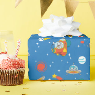 Papier Cadeau Dr Seuss   Chat dans le Motif spatial Casquette