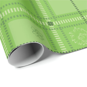 Papier Cadeau Dr. Seuss   Motif carreaux de la Saint-Patrick