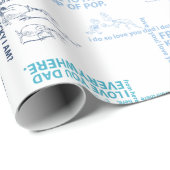 Papier Cadeau Dr Seuss | Motif de devis Fête des pères (Coin rond)