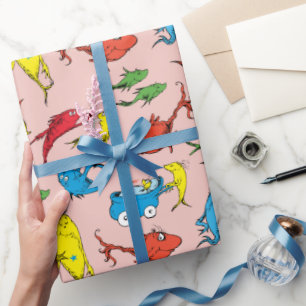 Papier Cadeau Dr. Seuss Un Poisson Deux Poissons Motif
