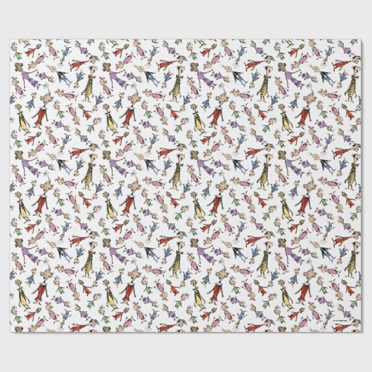 Papier Cadeau Dr. Seuss Whoville Characters Festive Pattern (Plat)
