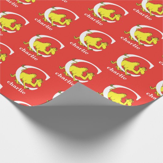 Papier Cadeau Dr Seuss's ABC : Letter C - White | Add Your Name (Coin)