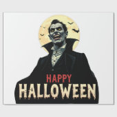 Papier Cadeau Dracula vous souhaite une nuit Éffrayante (Plat)