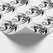 Papier Cadeau Dragissous V1 - dragon noir (Coin)