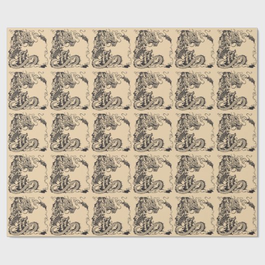 Papier Cadeau dragon (Plat)
