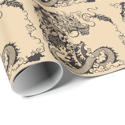 Papier Cadeau dragon (Coin rond)
