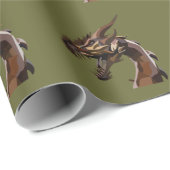 Papier Cadeau Dragon Abstrait moderne (Coin rond)