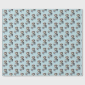 Papier Cadeau Dragon Aquatique (Plat)