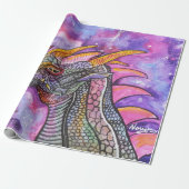 Papier Cadeau Dragon Art par Novy Wrapping Paper (Déroulé)