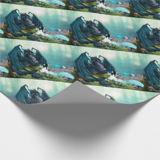 Papier Cadeau Dragon aux fées (Coin)