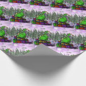 Papier Cadeau Dragon avec une amas des présents (Coin)