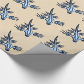 Papier Cadeau Dragon bleu Nudibranch (Coin)