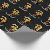 Papier Cadeau Dragon Boat Paddle Vintage Look (Coin)