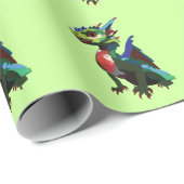 Papier Cadeau Dragon coloré (Coin rond)
