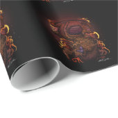 Papier Cadeau Dragon (conception de signature) (Coin rond)