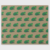 Papier Cadeau Dragon D20 vert (Plat)