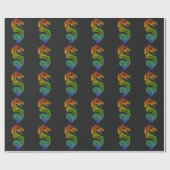 Papier Cadeau Dragon d'arc-en-ciel (Plat)