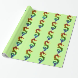 Papier Cadeau Dragon d'arc-en-ciel