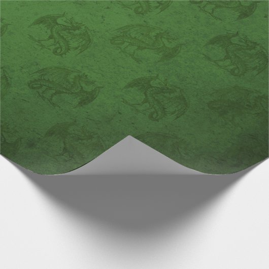 Papier Cadeau Dragon de Green Rustic (Coin)