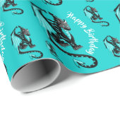 Papier Cadeau Dragon de Novastorm (Coin rond)