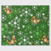 Papier Cadeau dragon feux  (Plat)