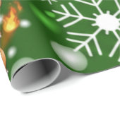 Papier Cadeau dragon feux  (Coin rond)