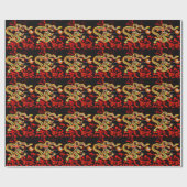 Papier Cadeau Dragon Fire décor sur Lucky Energy (Plat)