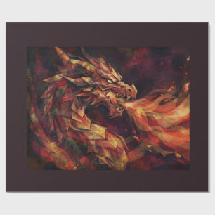 Papier Cadeau Dragon Fougueux