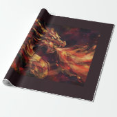 Papier Cadeau Dragon Fougueux (Déroulé)