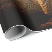 Papier Cadeau Dragon Iguana (Coin rond)